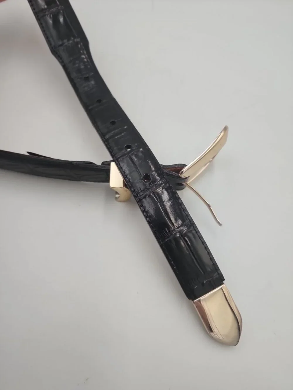 onyx by brighton leather belt Mens 38 19403 Black Gold Buckle